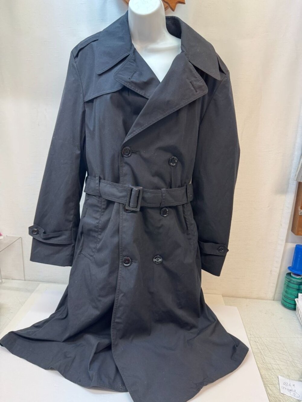 Vtg Military Issued All Weather Trench Coat. 1995-38R